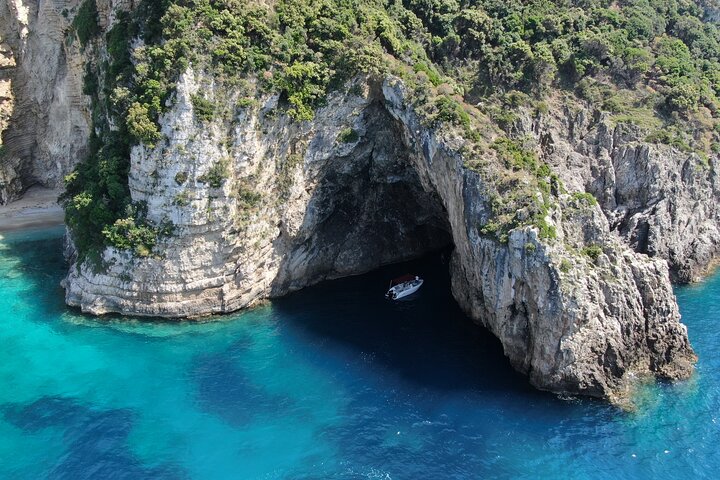 Paleokastritsa Corfu: Paradise, Yali Beach & Blue Caves Boat Tour