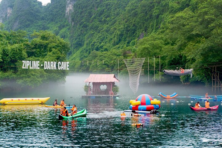 Zipline Dark cave & Paradise cave: Full-day Exploration