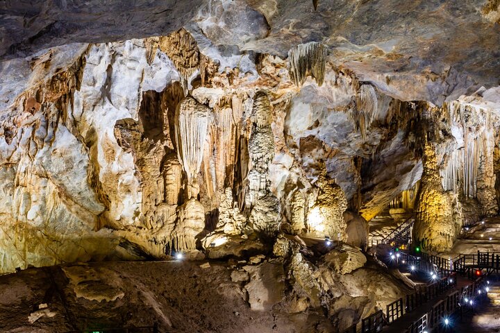 From Hue: Paradise Cave and Dark Cave Day Tour