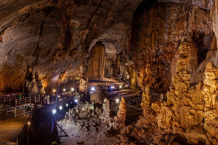 From Hue: Paradise Cave and Dark Cave Day Tour