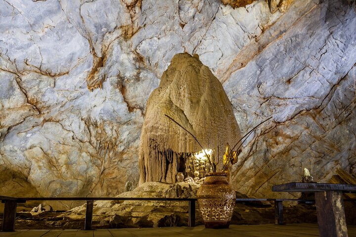 From Hue: Paradise Cave and Dark Cave Day Tour
