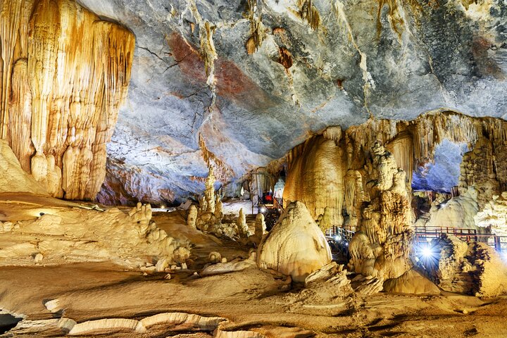 From Hue: Paradise Cave and Dark Cave Day Tour