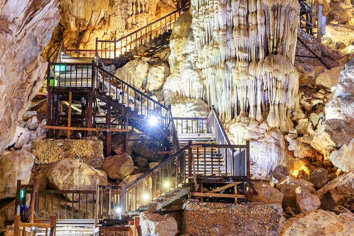 From Hue: Paradise Cave and Dark Cave Day Tour