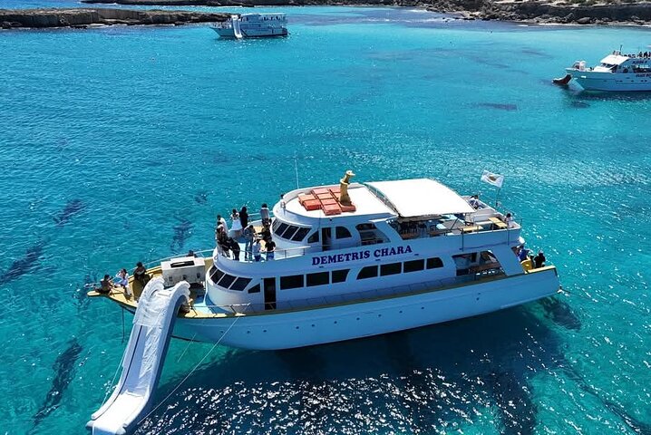 Demetris Chara Boat/Blue Lagoon boat trips with BBQ and SLIDE