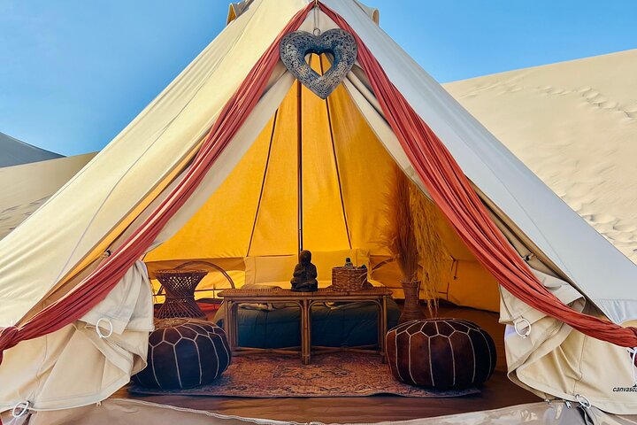Luxury Desert Glamping in Huacachina with Buggy & Sandboarding