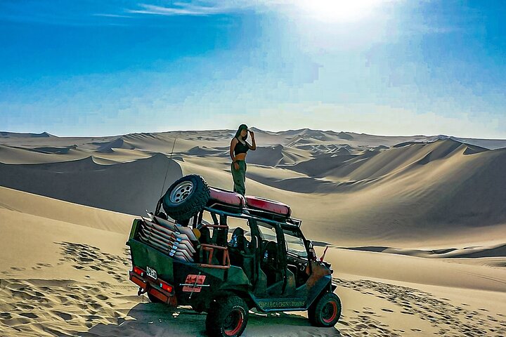 Luxury Desert Glamping in Huacachina with Buggy & Sandboarding