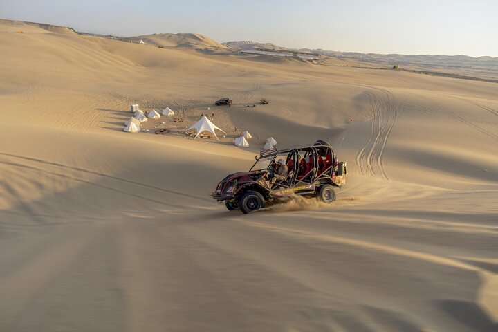Luxury Desert Glamping in Huacachina with Buggy & Sandboarding