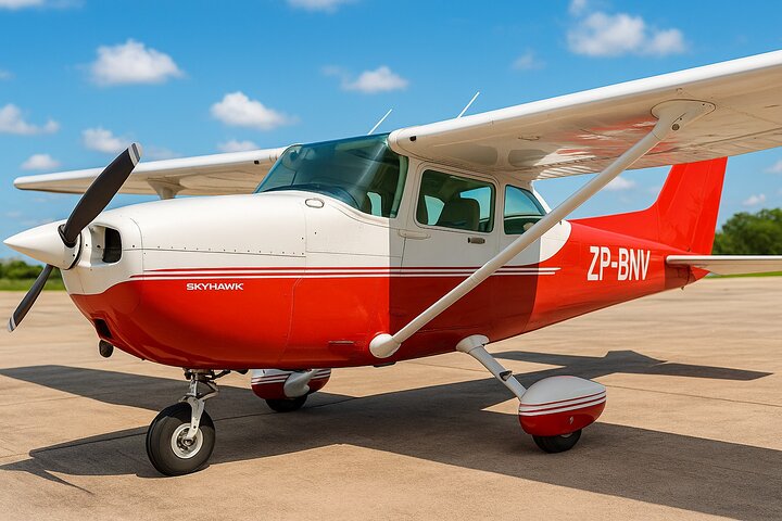 Panoramic Private Airplane Flight Experience Over Asuncion