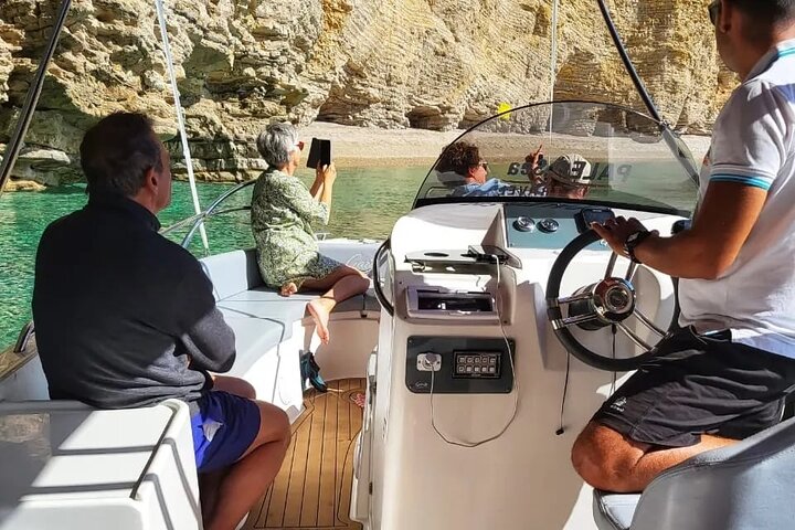 Paleokastritsa Corfu: Paradise, Yali Beach & Blue Caves Boat Tour