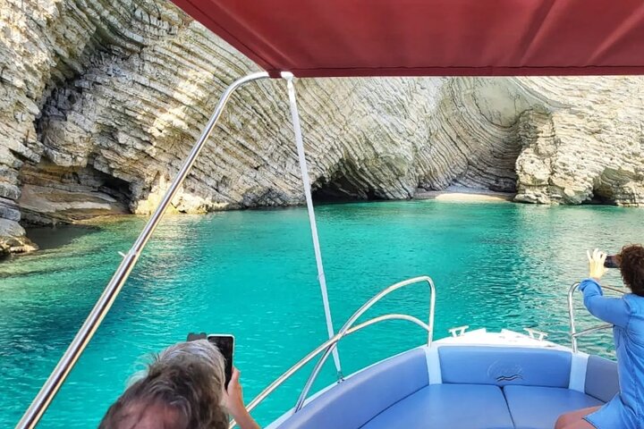 Paleokastritsa Corfu: Paradise, Yali Beach & Blue Caves Boat Tour