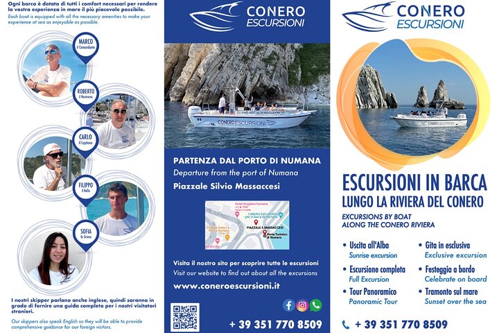 Boat tour all along Conero Riviera