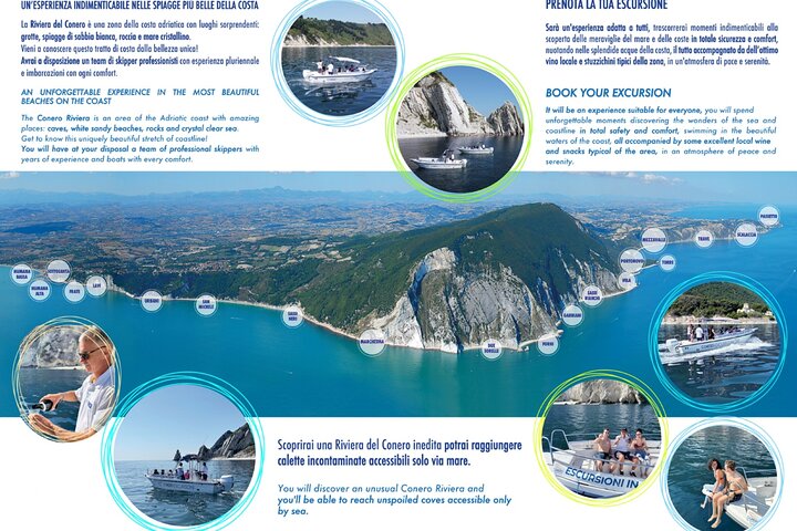 Boat tour all along Conero Riviera