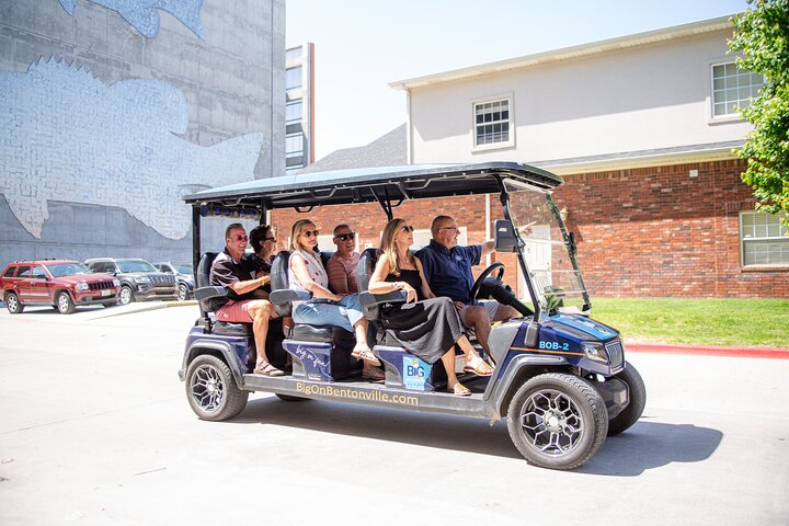 Shared Golf Cart Tour of Bentonville, Arkansas