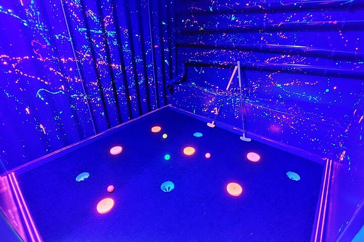 Indoor Illuminated 9 Hole Golf in Matlock Bath Peak District