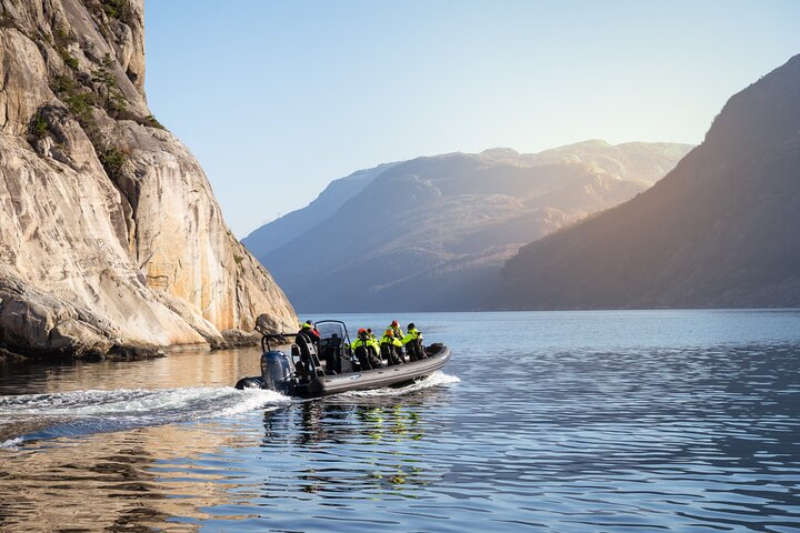 RIB adventure in the Lysefjord with fjord sightseeing