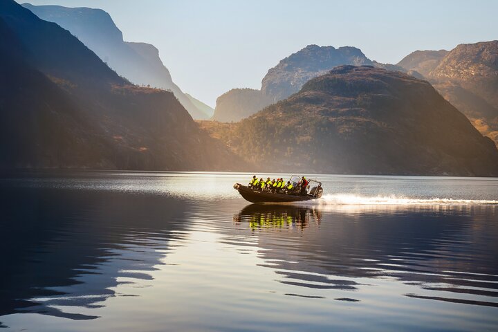 RIB adventure in the Lysefjord with fjord sightseeing