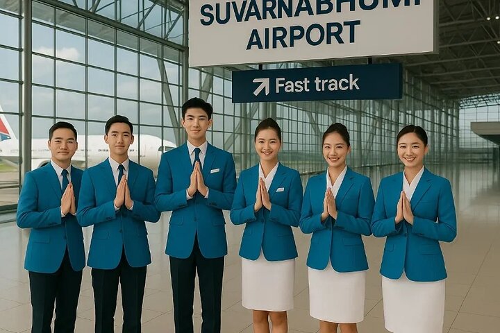 Priority Fast Track Entry at Bangkok Airport with Guide