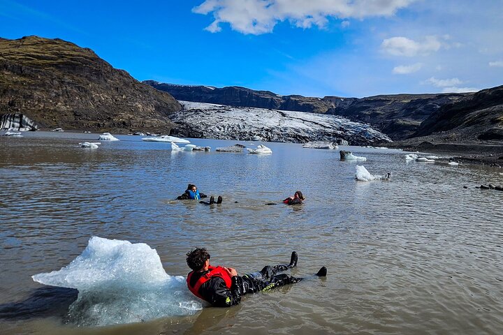 Kayaking on the Sólheimajökull Glacier Lagoon