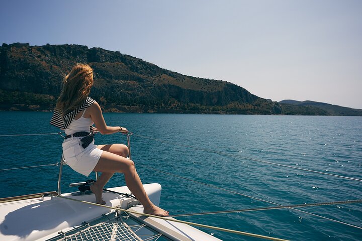 Catamaran Cruise in Nafplio | Greek Buffet & Open Bar