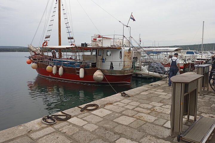 Evening Boat Trip: Punat to Krk City + 2 Hours Free Time