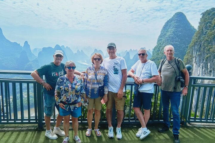 Li River Cruise with bamboo Rafting & Xianggong Hill Private Tour
