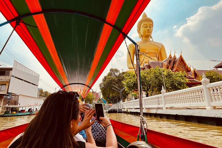 Hidden Bangkok Longtail Boat Tour to Big Buddha&Canal Life 2hrs