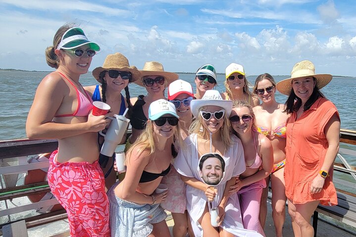 Private Tiki Boat Beach from Tybee Island Swim and Chill
