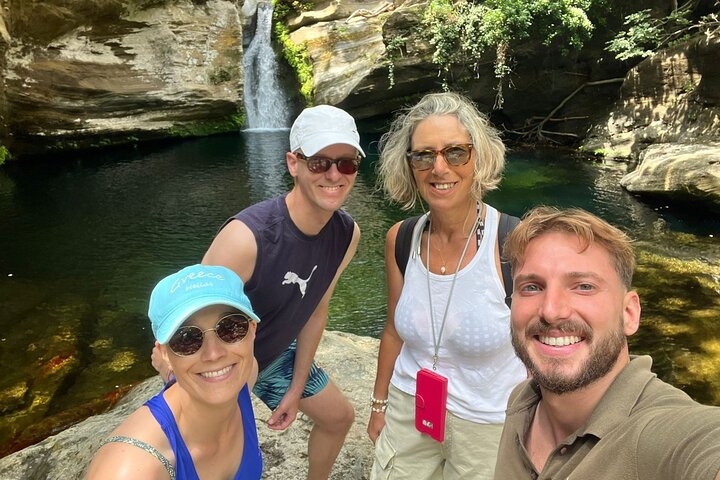 River Trekking to the Waterfall in Andros