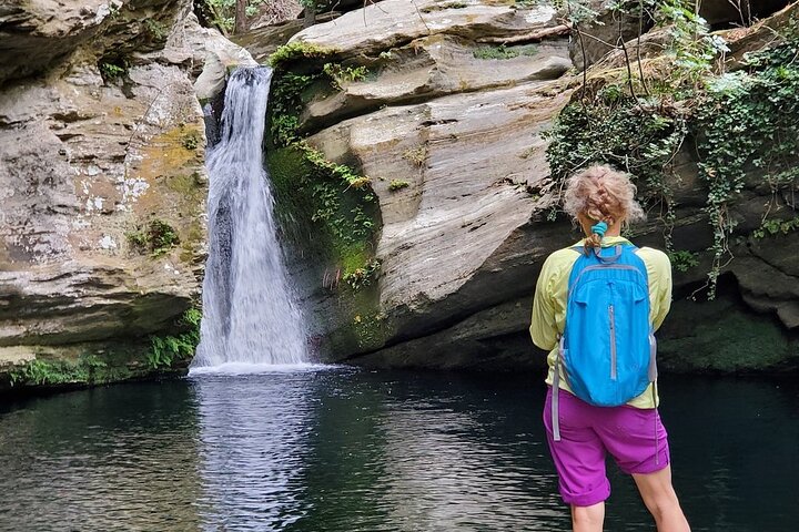 River Trekking to the Waterfall in Andros
