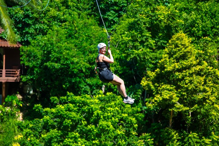 Koh Phangan Zipline Adventure with Wang Sai Waterfall View