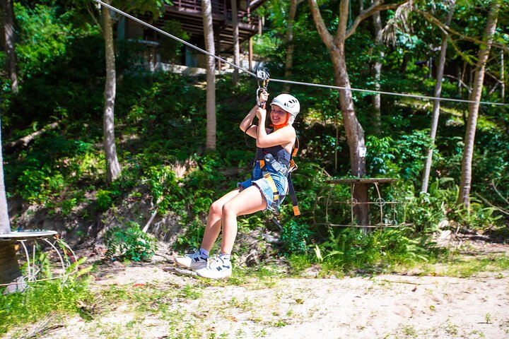 Koh Phangan Zipline Adventure with Wang Sai Waterfall View