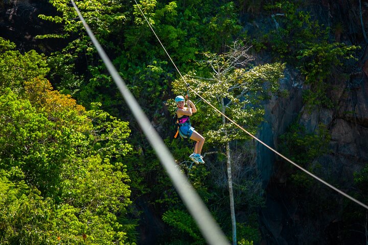 Koh Phangan Zipline Adventure with Wang Sai Waterfall View