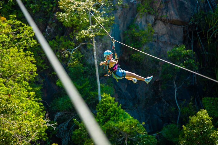 Koh Phangan Zipline Adventure with Wang Sai Waterfall View