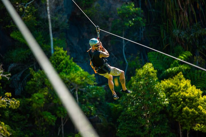 Koh Phangan Zipline Adventure with Wang Sai Waterfall View