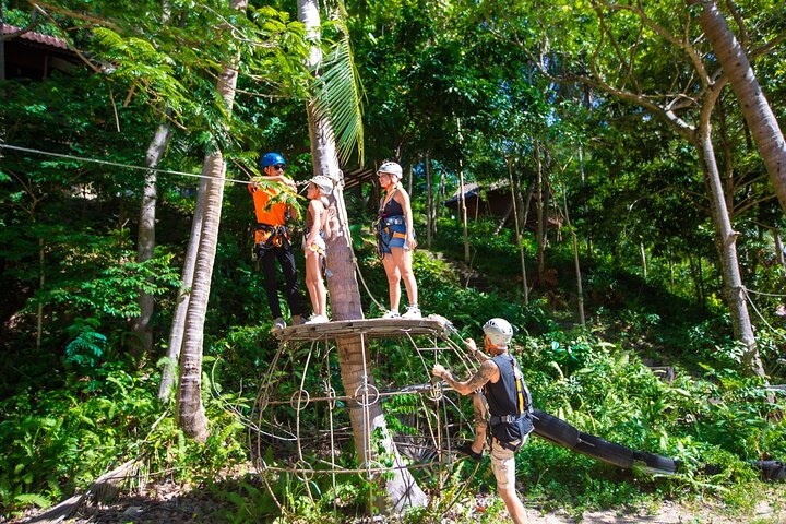Koh Phangan Zipline Adventure with Wang Sai Waterfall View