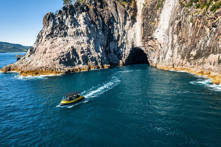 2 Hour Cathedral Cove and Volcanic Coast Cruise with Shade Canopy