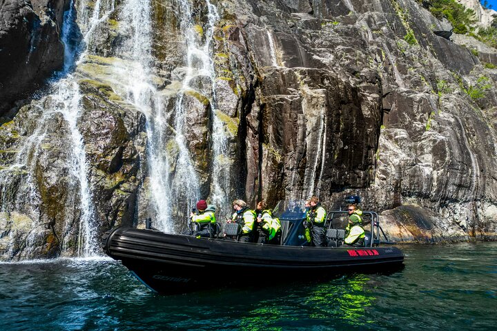 Fjord Tour with hidden cave, Preikestolen, Waterfalls and Goats