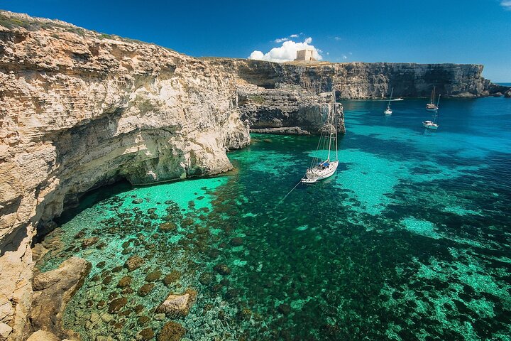 Comino, Crystal Lagoon and the Blue Lagoon Cruise from Sliema