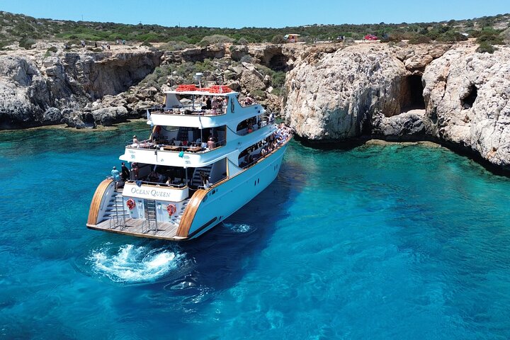 Premium Ayia Napa Cruise with Lunch, Swim Stops & Spacious Decks
