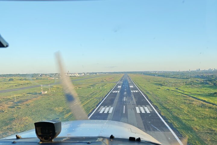 Panoramic Private Airplane Flight Experience Over Asuncion