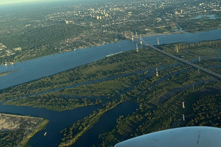 Panoramic Private Airplane Flight Experience Over Asuncion