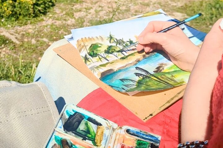 Sketch & watercolor immersion facing the sea - private workshop