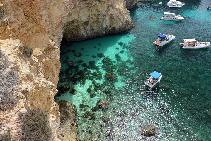 Comino, Crystal Lagoon and the Blue Lagoon Cruise from Sliema