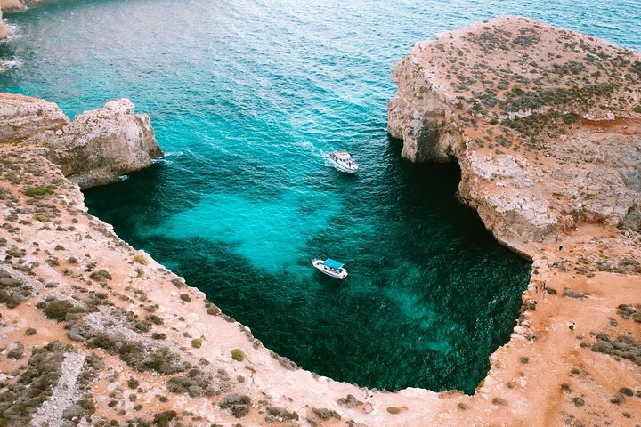 Comino, Crystal Lagoon and the Blue Lagoon Cruise from Sliema