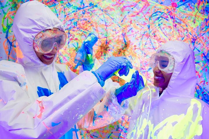 Glow in the Dark Splatter Paint Experience