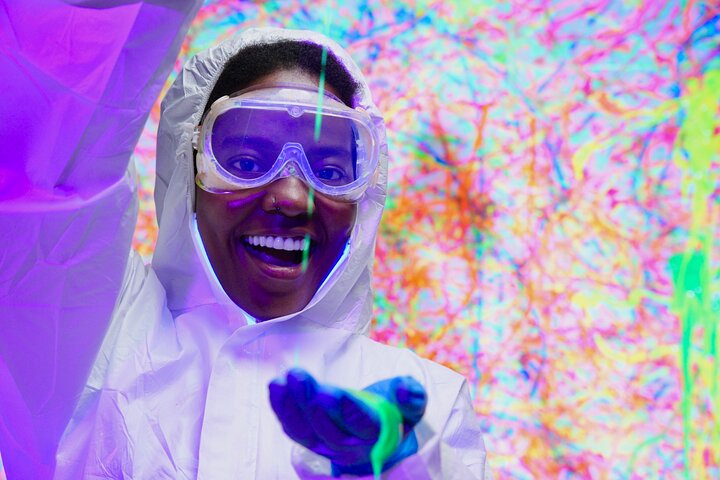 Glow in the Dark Splatter Paint Experience