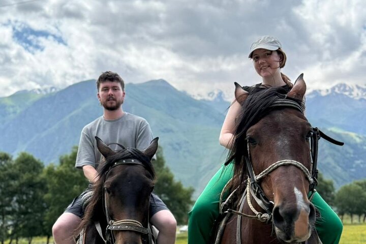 Horseback Riding Tour in Kazbegi to Elia Monastery (Easy)