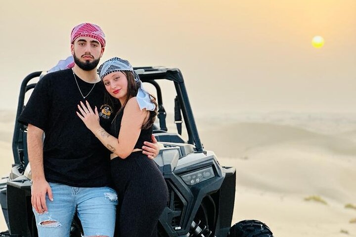 Dubai Desert Dune Buggy Adventure with Camel Ride Hotel Transfers