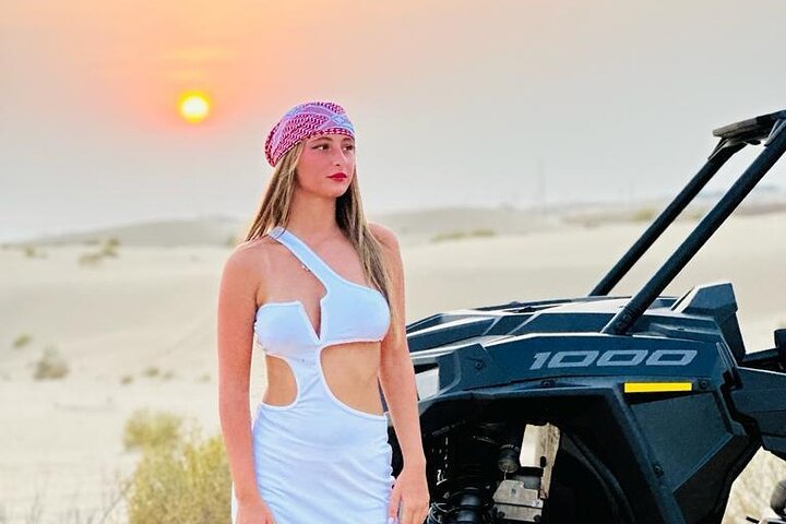 Dubai Desert Dune Buggy Adventure with Camel Ride Hotel Transfers