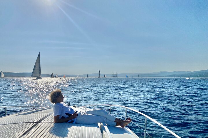 Saint Tropez Private Sunset Yacht Charter on 13m Motor Yacht